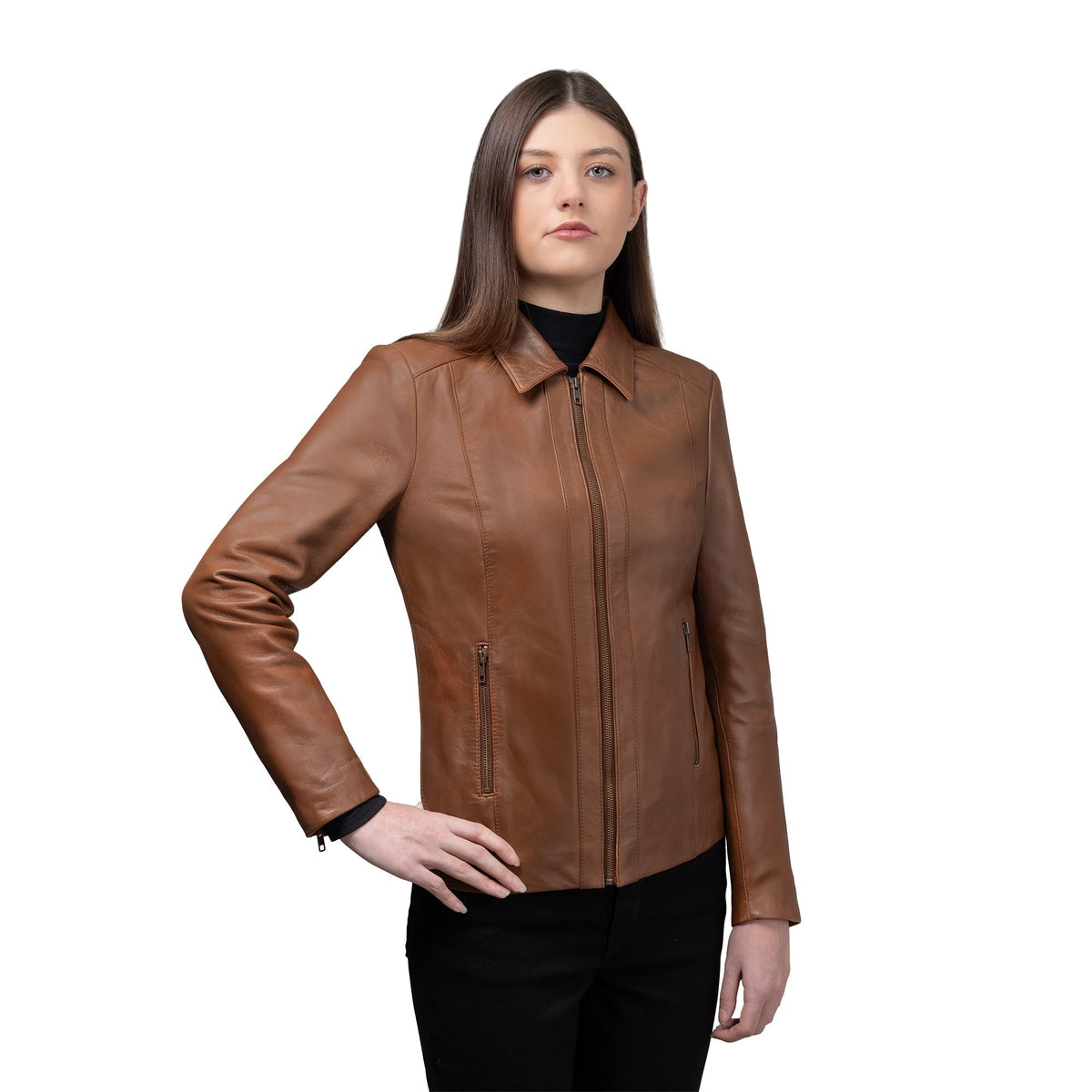 Fleur Women's Lambskin Leather Jacket