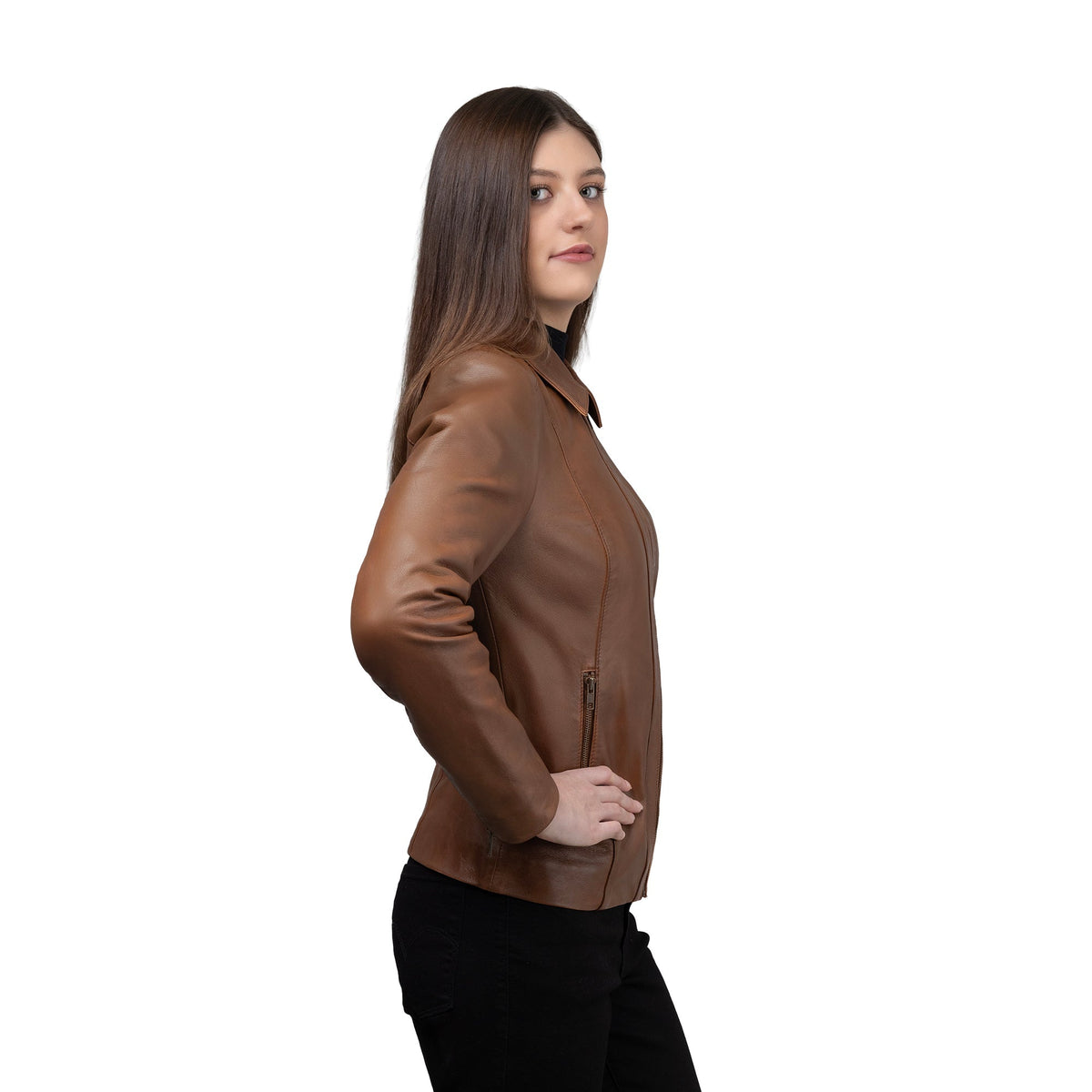 Fleur Women's Lambskin Leather Jacket