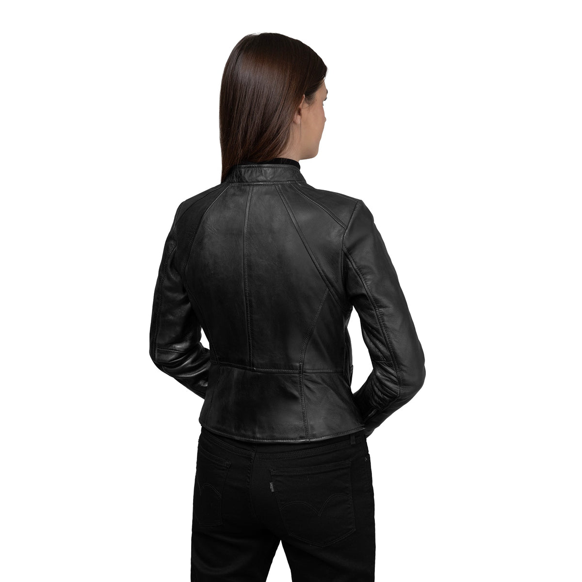 Claire Women's Lambskin Asymmetrical Jacket