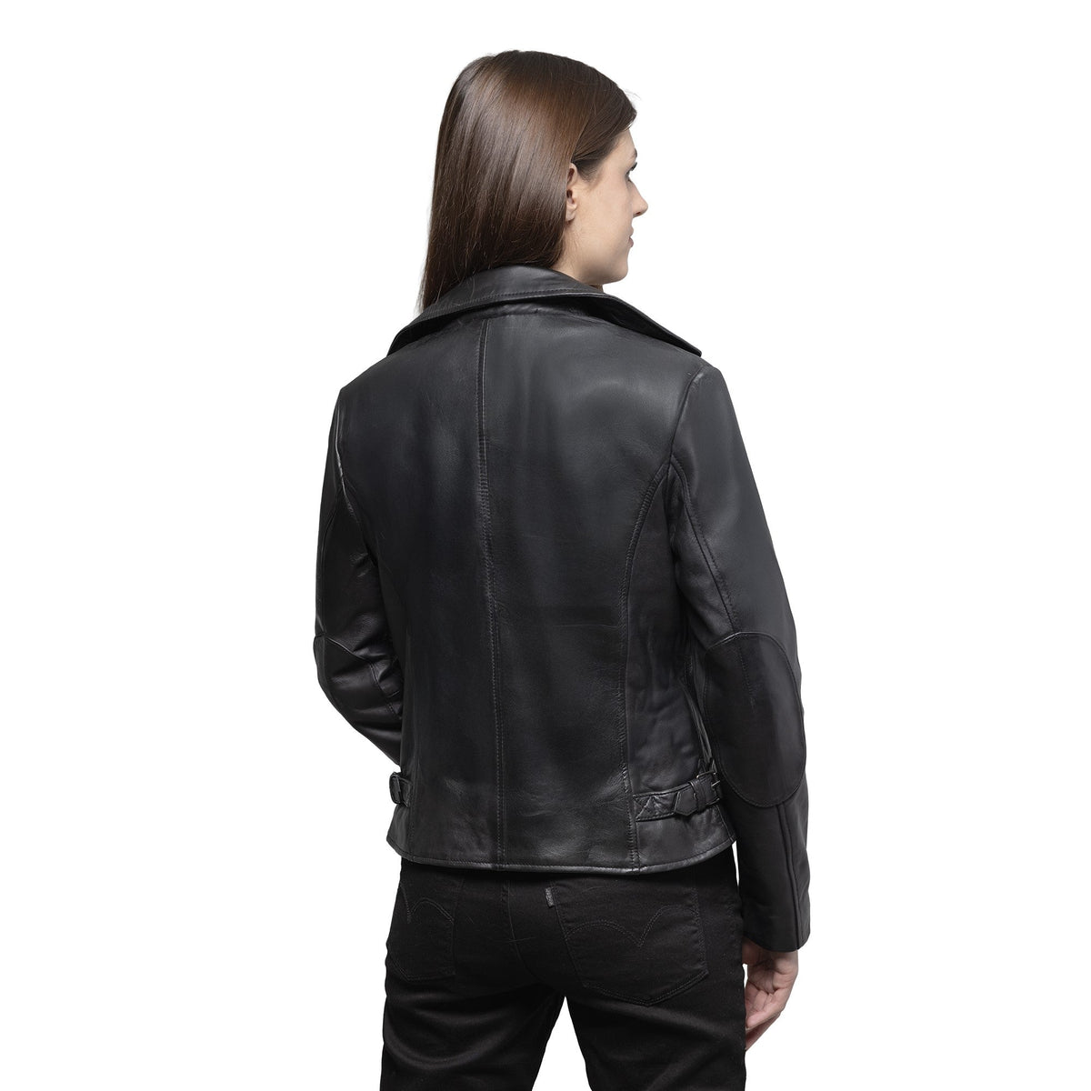 Jolene Women's Asymmetrical Zipper Leather Jacket