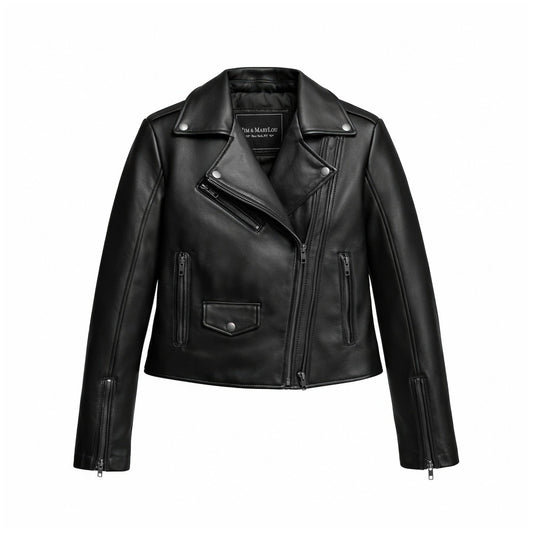 Bethany Women's Asymmetrical Leather Jacket