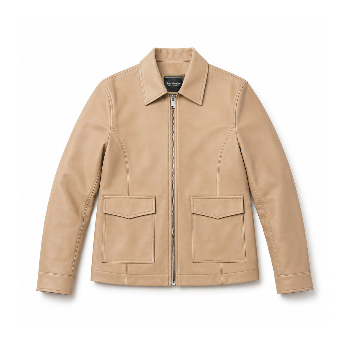 Yolanda Women's Center-Zip Leather Jacket