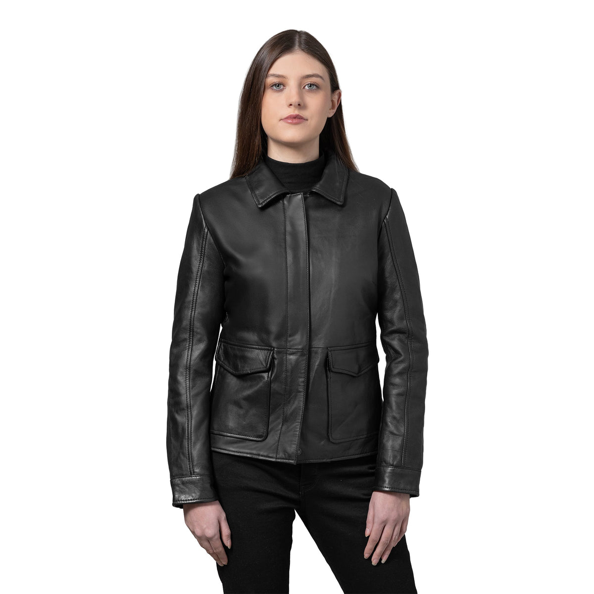 Darlene Women's Black Genuine Leather Jacket
