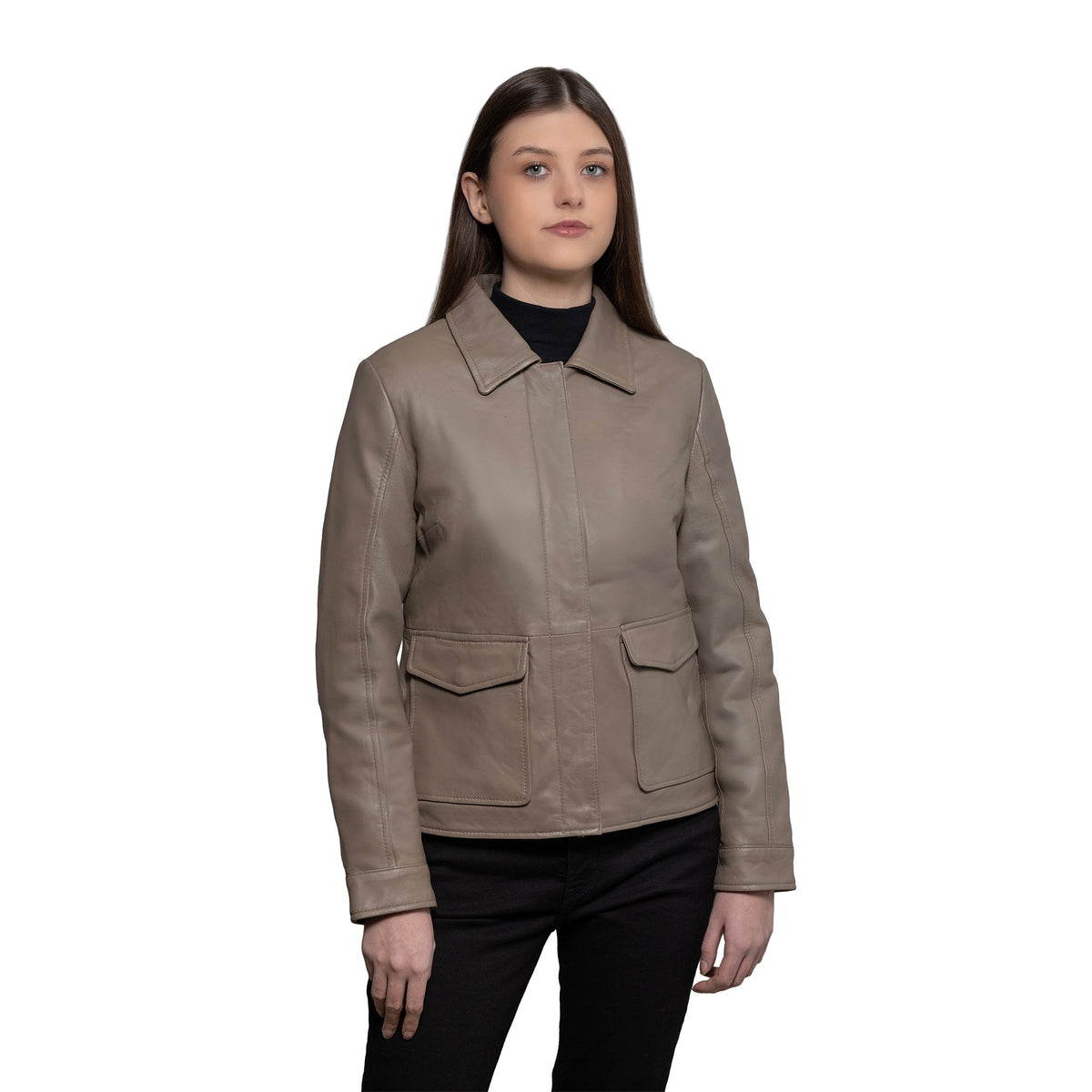 Darlene Women's Black Genuine Leather Jacket