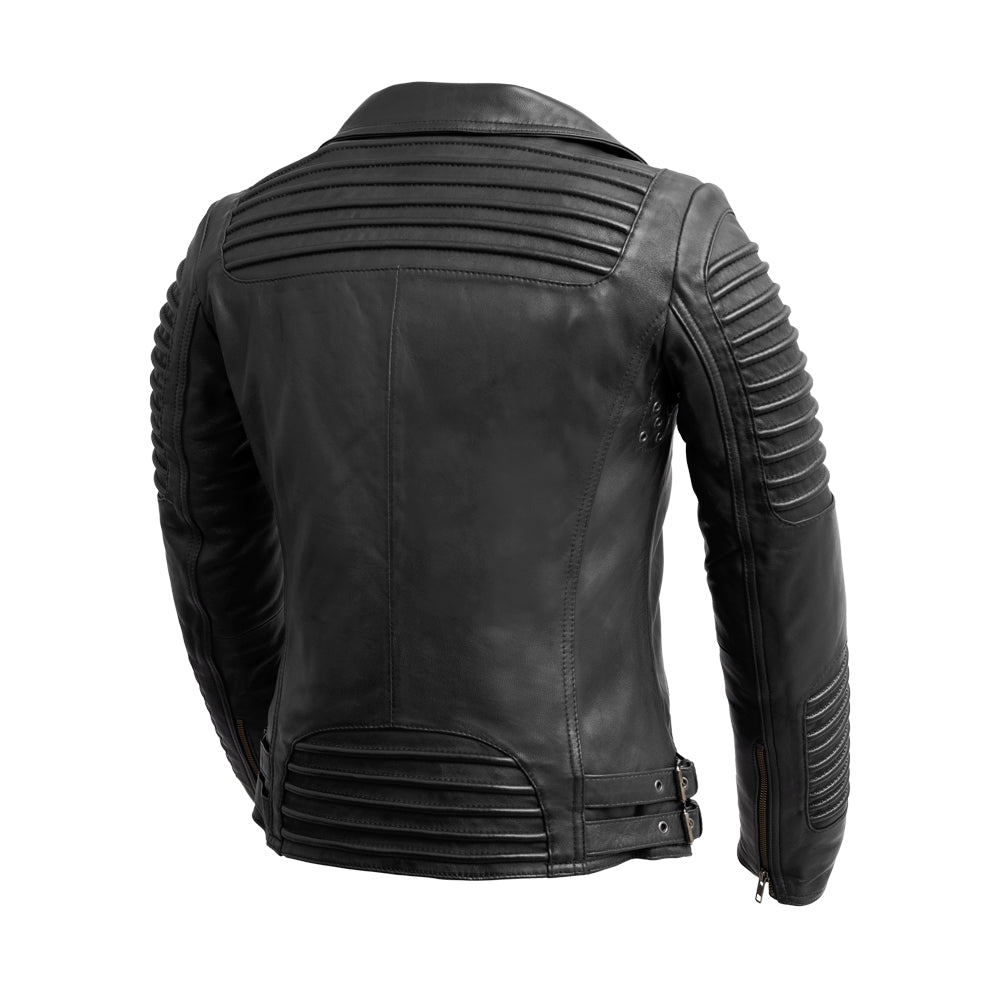 Queens Women's Fashion Leather Jacket Black