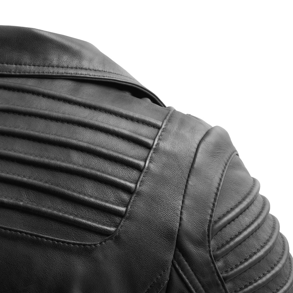 Queens Women's Fashion Leather Jacket Black