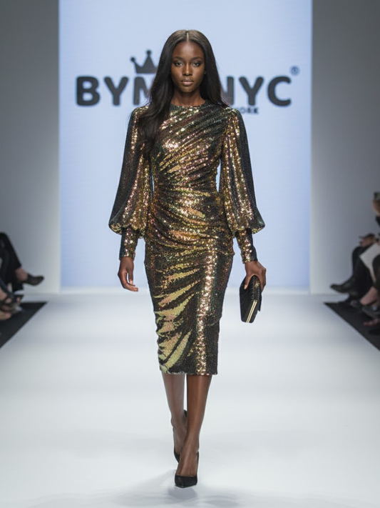 Sequin Multicolor Midi Dress - SOHO: Prêt-à-Porter Line BYMANYC ® New York