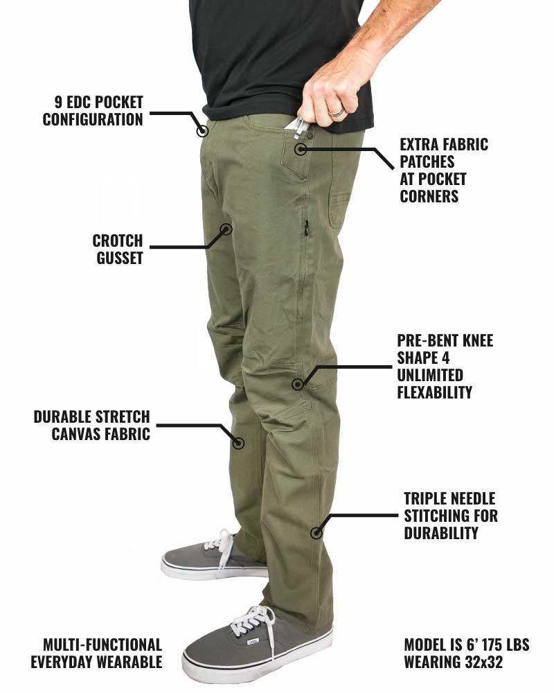Trailblazer Taper Fit Pants - DK Olive