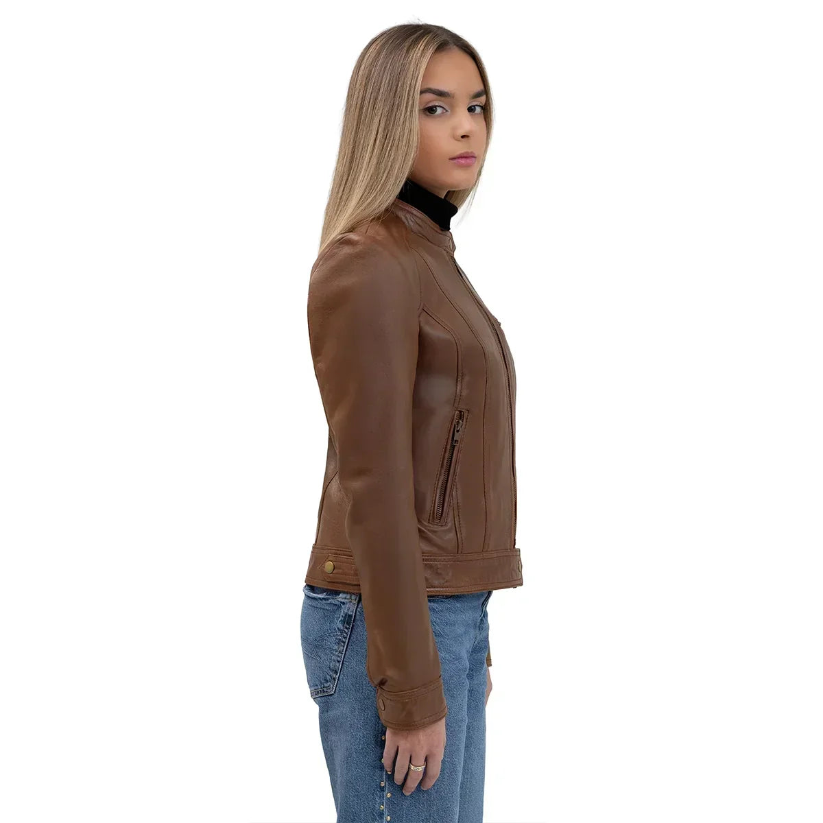 Sara Women's Classic Leather Jacket