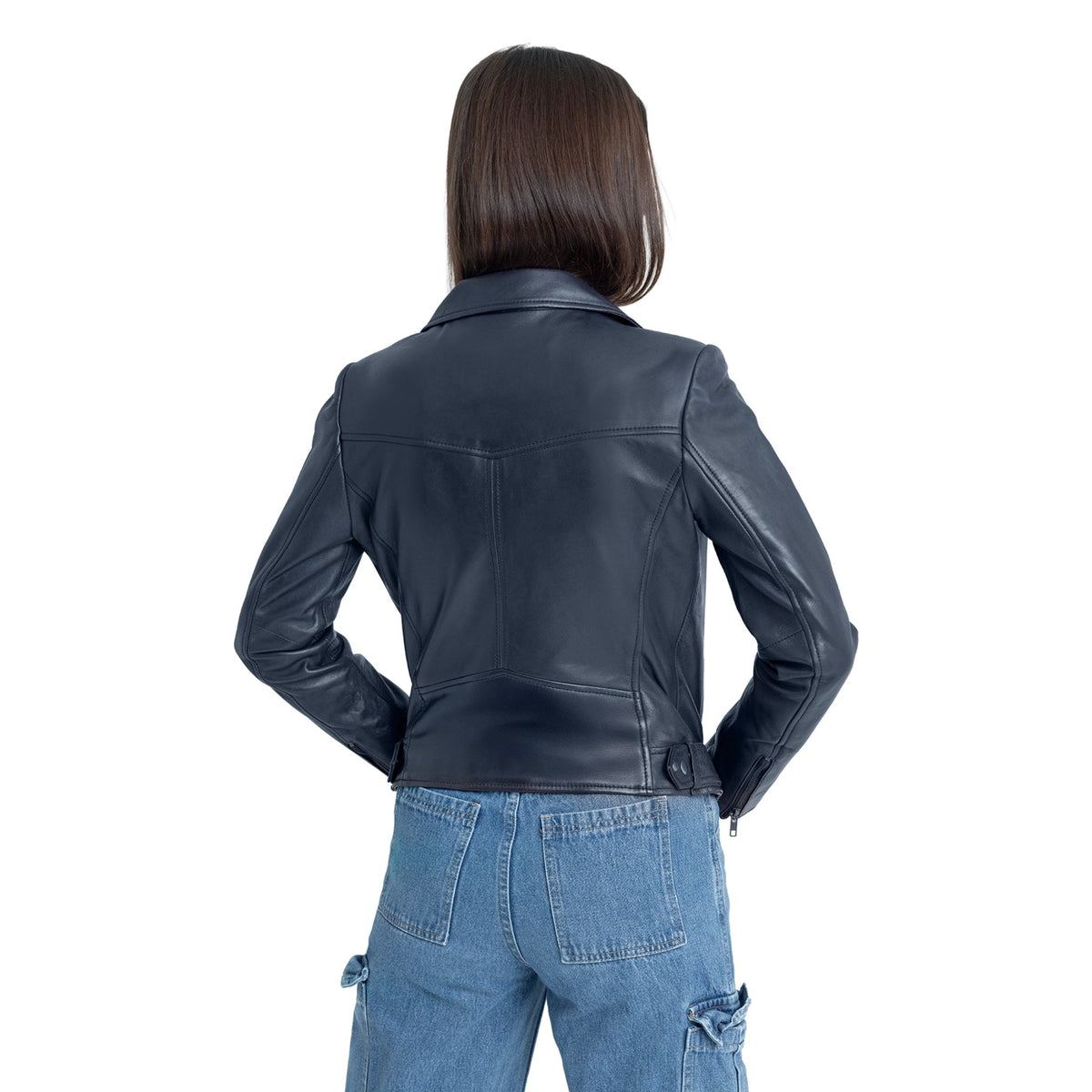 Adeline Women's Lambskin Asymmetrical Jacket