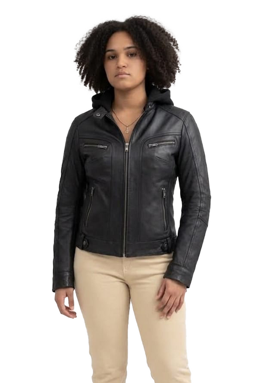April Women's Lambskin Fashion Leather Jacket