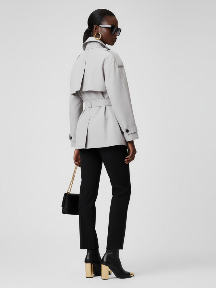 Women's Cropped Trench Jacket DUMBO ECO FASHION BYMANYC ® New York