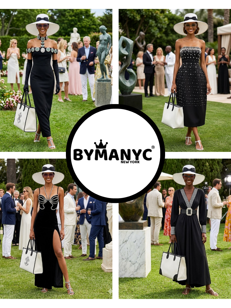 Women's Dress Strapless Embellished White TRIBECA New Collection THE HAMPTONS BYMANYC ® New York