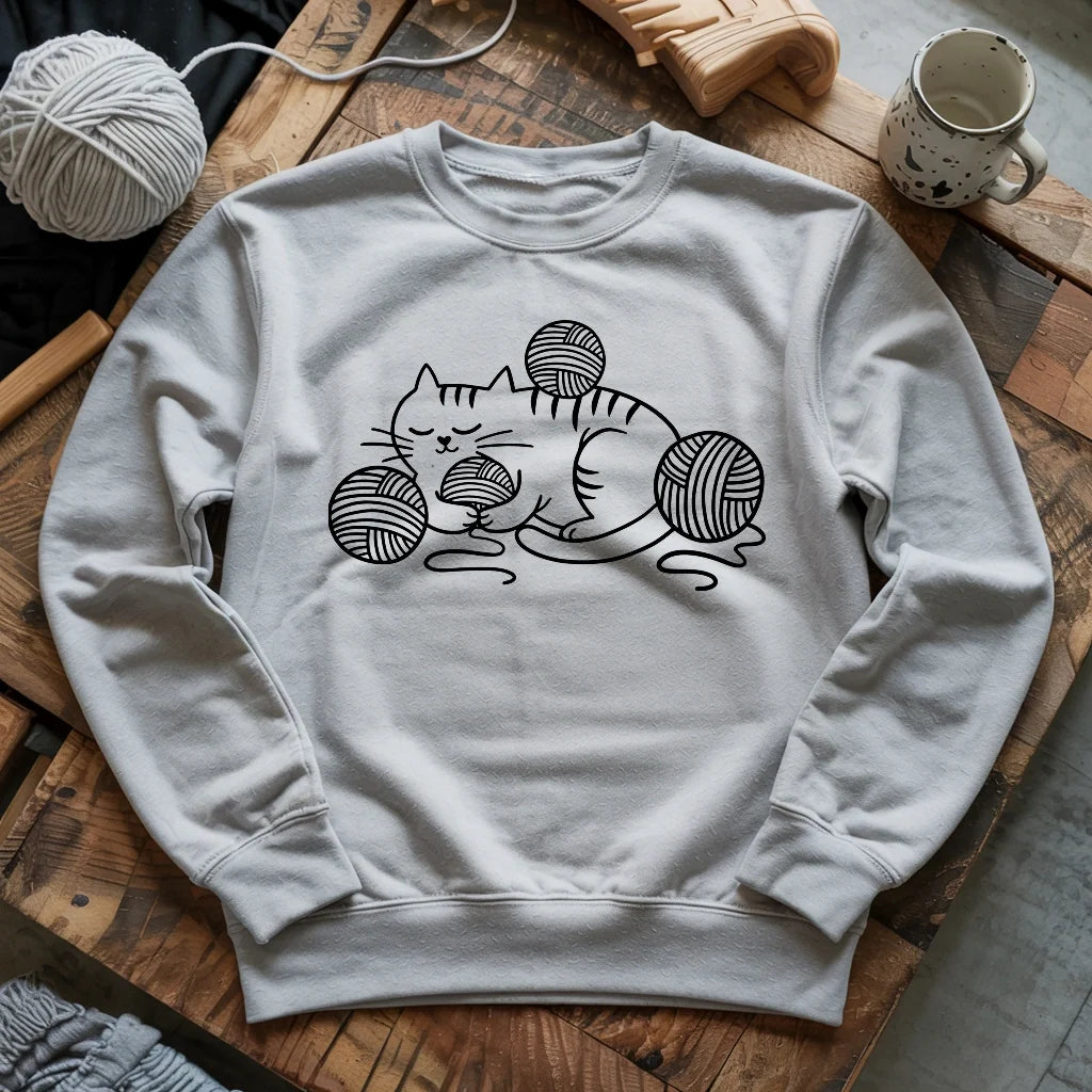 Cat And Yarn Sweatshirt