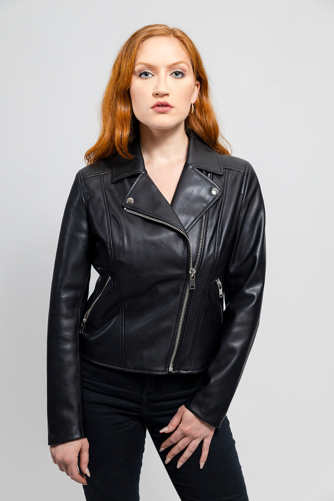 Demi Women's Faux Leather Moto Jacket