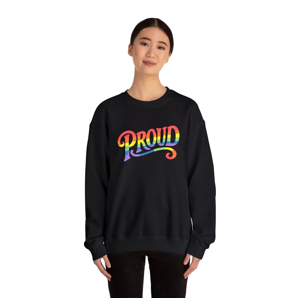 Embroidered Proud Rainbow Sweatshirt
