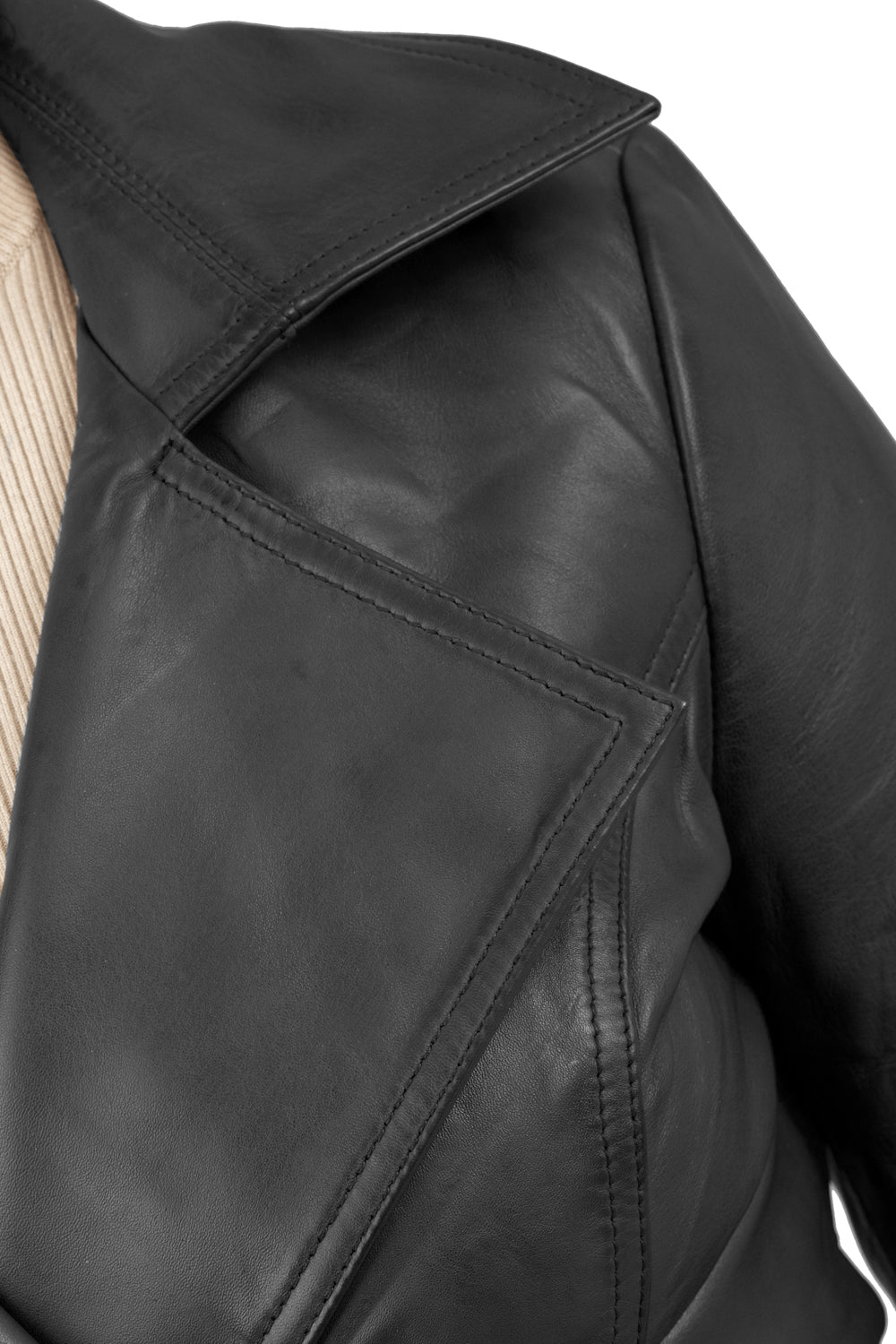 Emma Women's Lambskin Leather Trench Coat