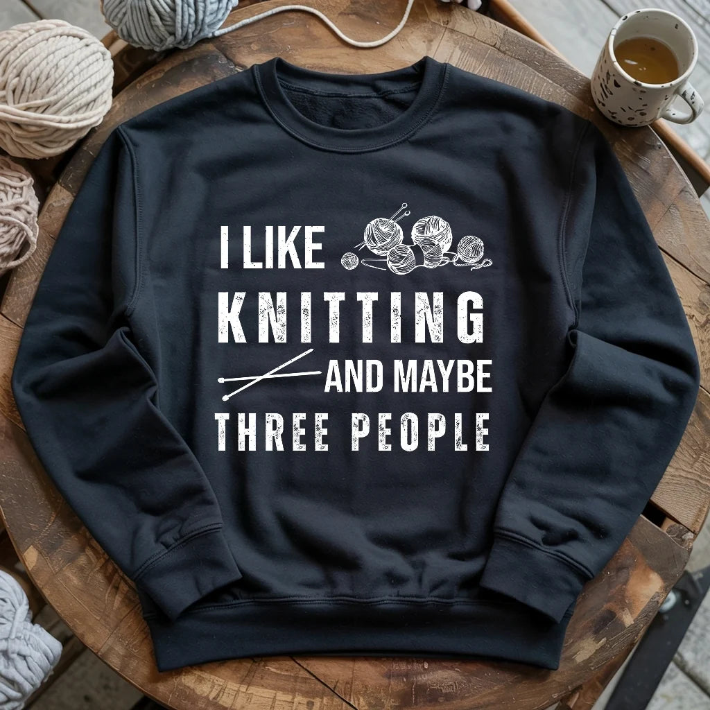Knitting & 3 People Sweatshirt