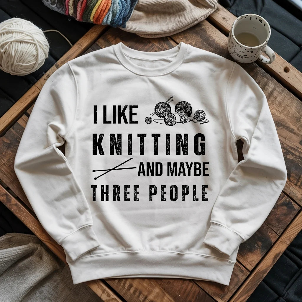 Knitting & 3 People Sweatshirt