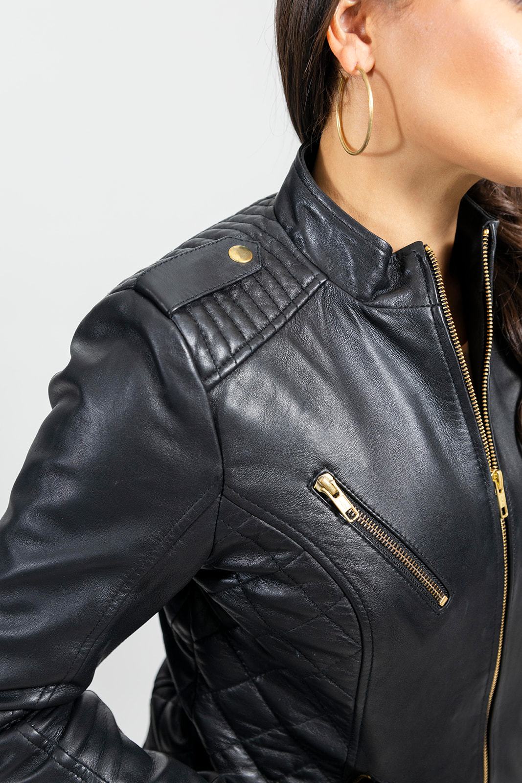 Alessandra Women's Lambskin Moto Jacket