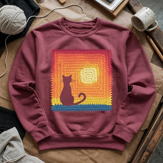 Cat Granny Square Sweatshirt