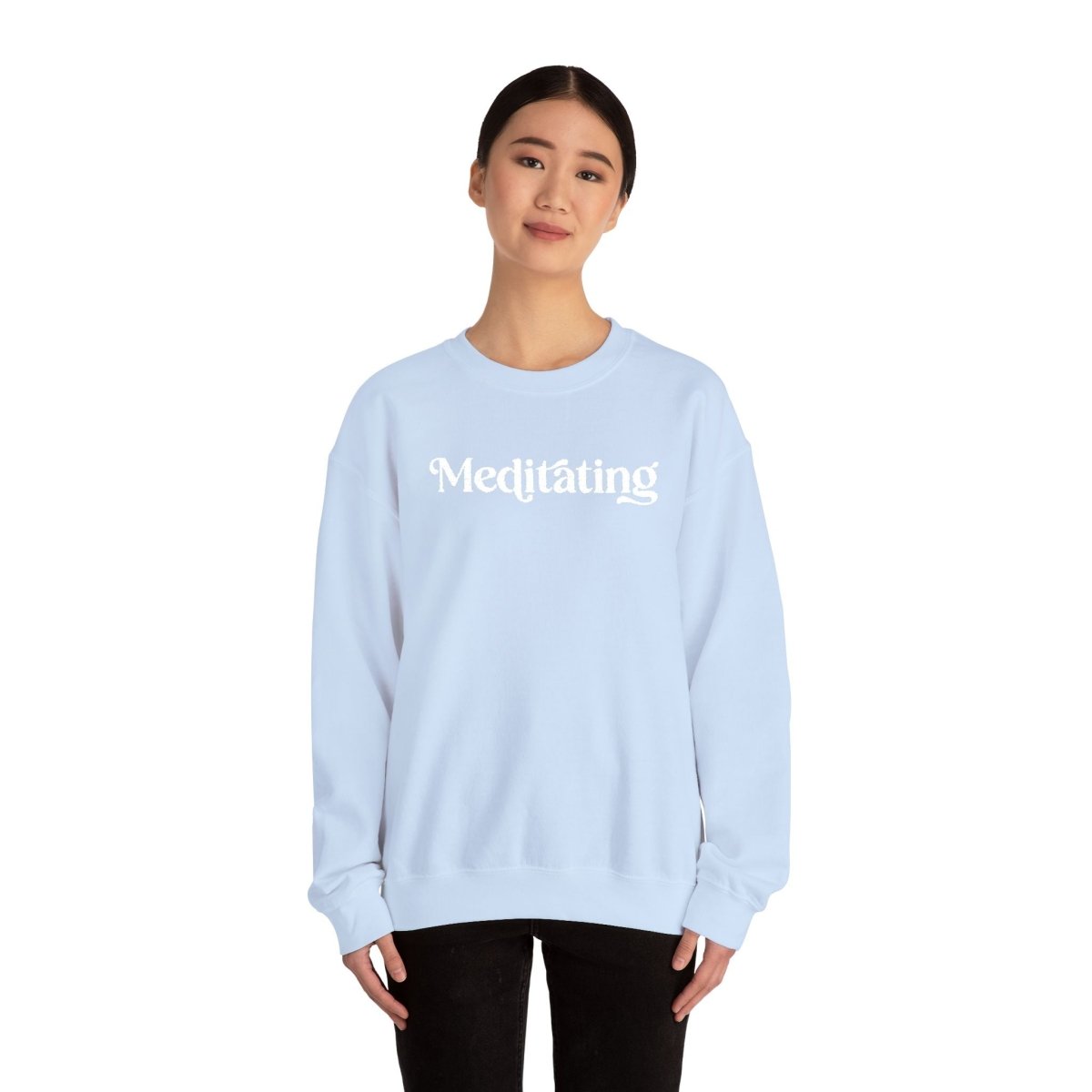 Meditating Embroidered Sweatshirt
