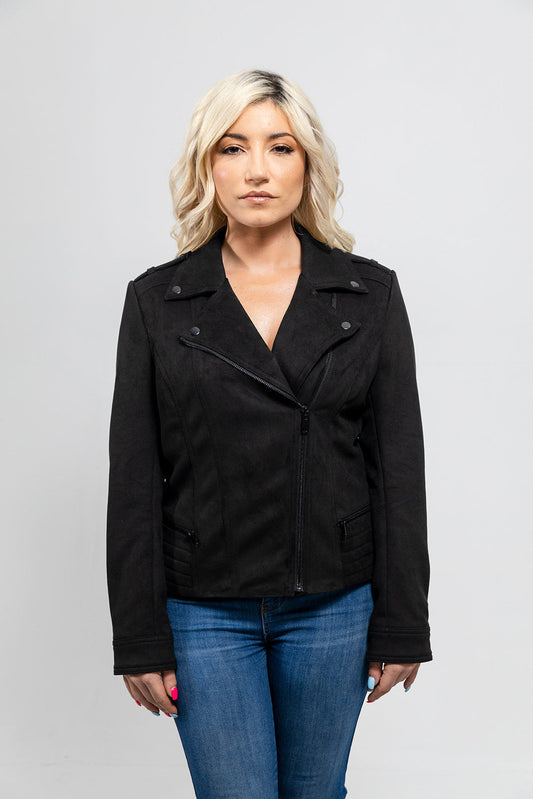 Molly Women's Faux Suede Moto Jacket