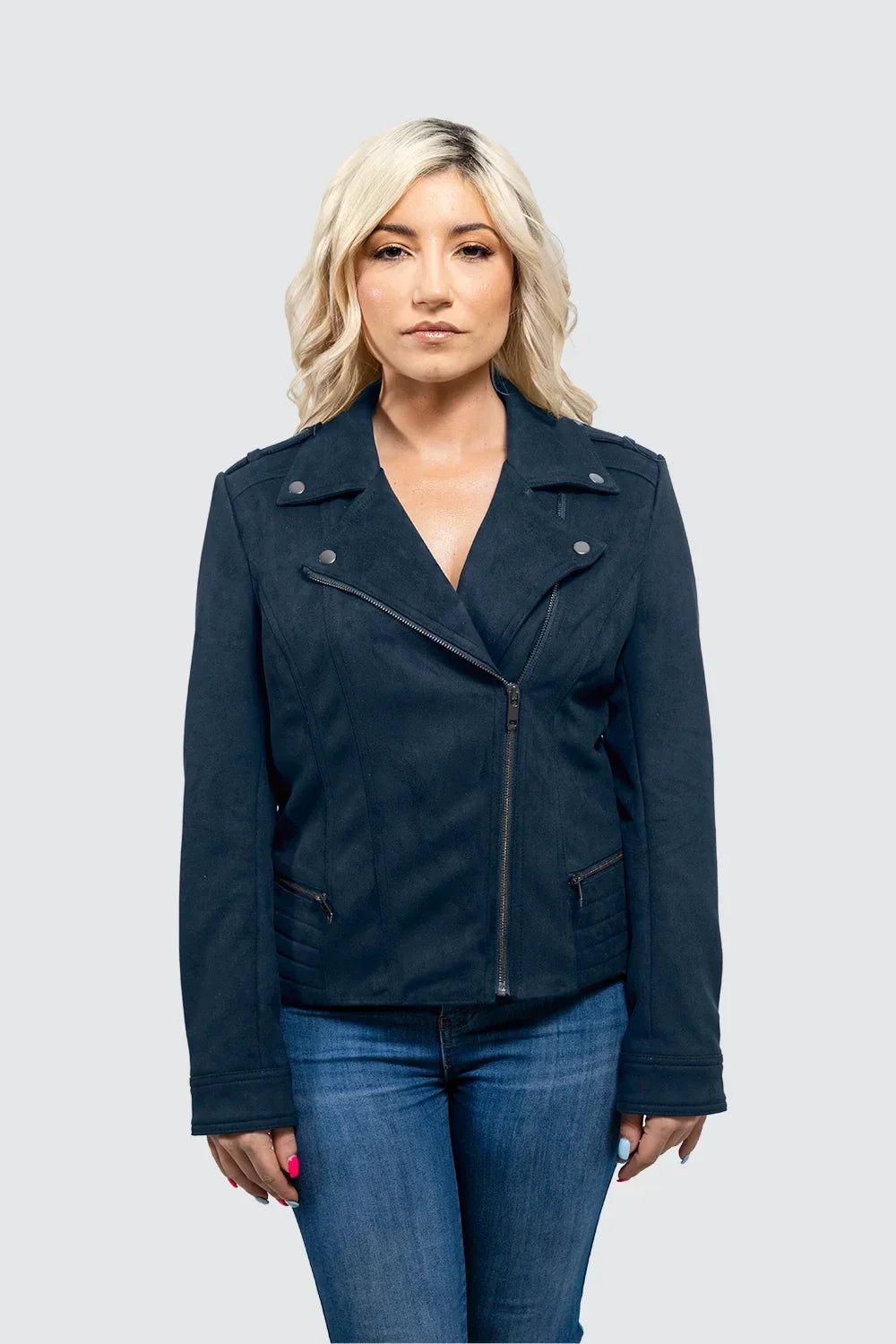 Molly Women's Faux Suede Moto Jacket