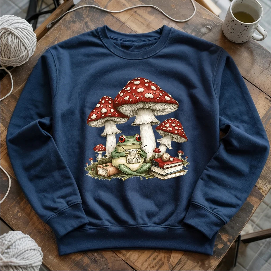 Knitting Frog Sweatshirt