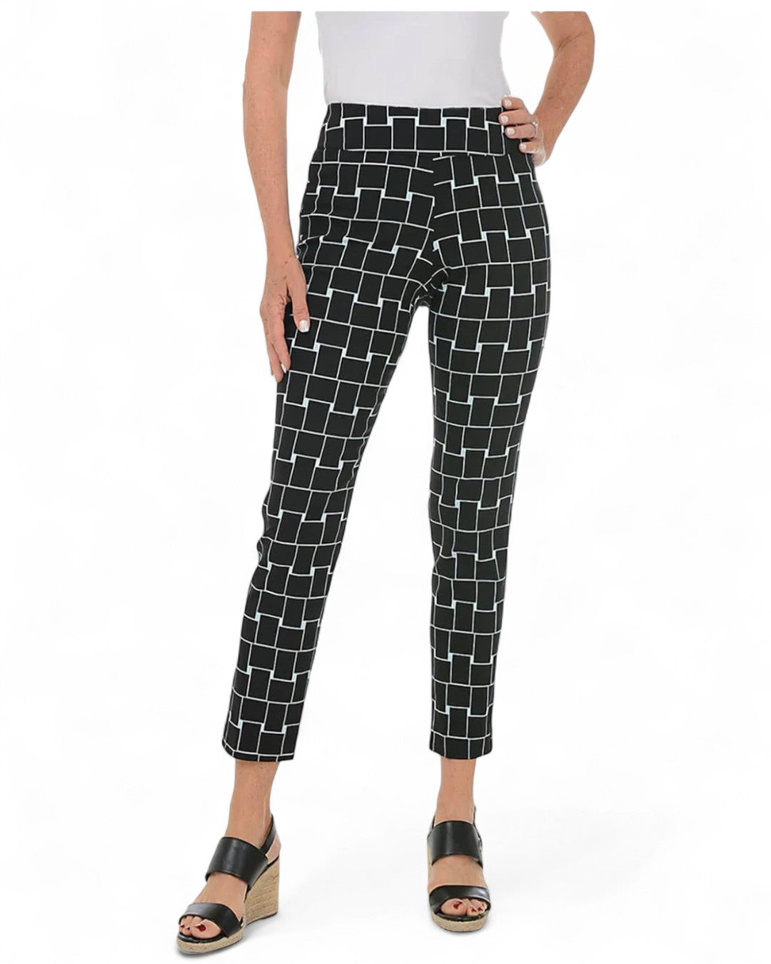 Krazy Larry P507 Pull on Pant - Black Cubed