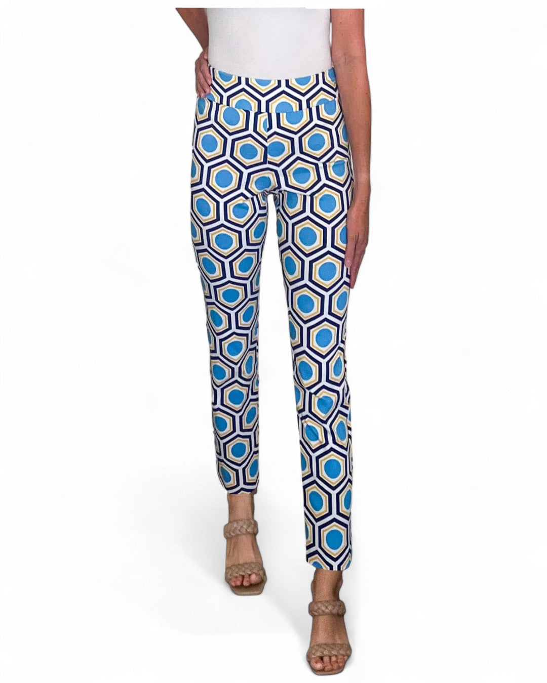 Krazy Larry P507 Pull on Pant - Hexagon