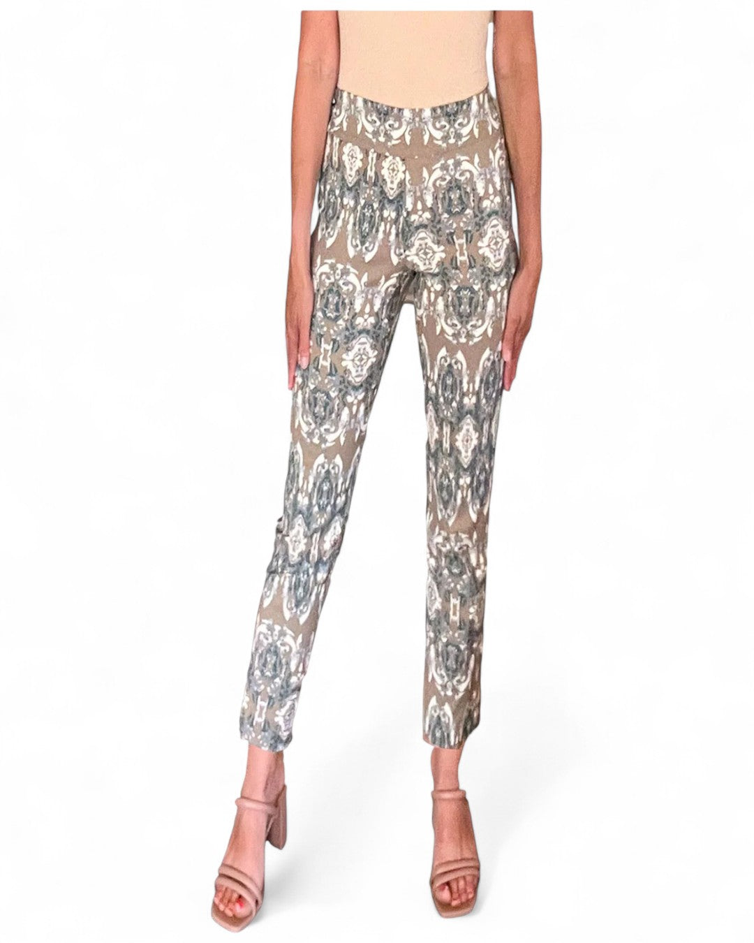 Krazy Larry P507 Pull on Pant - Taupe Mosaic